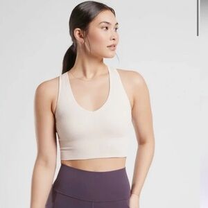 Athleta Aurora Seamless Crop Ribbed Tank - Light Pink